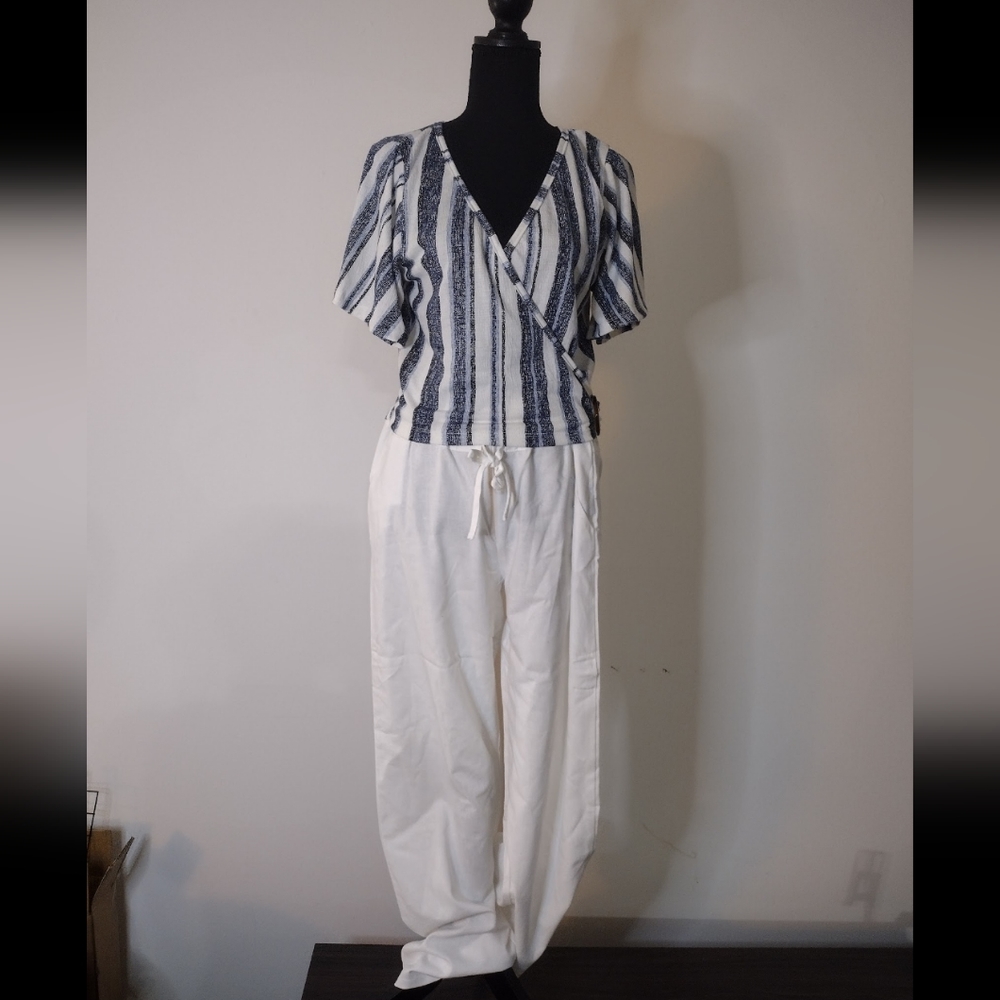 Woman shirt and pants.
